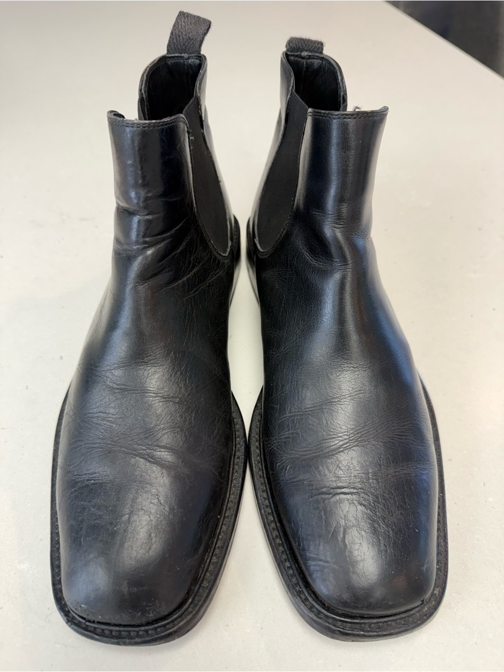Gordon Rush Men's Made in Italy Black Leather Chelsea Boots